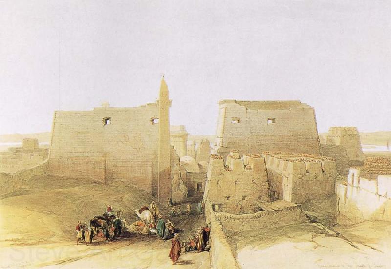 David Roberts Main Entrance to the Temple at Luxor Spain oil painting art